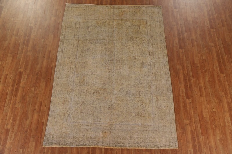 Evenly Low Pile Geometric Traditional Area Rug 7x9 Wool Hand-knotted gallery