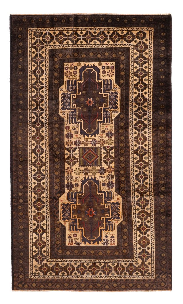 Traditional Vintage Hand-Knotted Area Rug 3'9" x 6'6" Oriental Wool Carpet