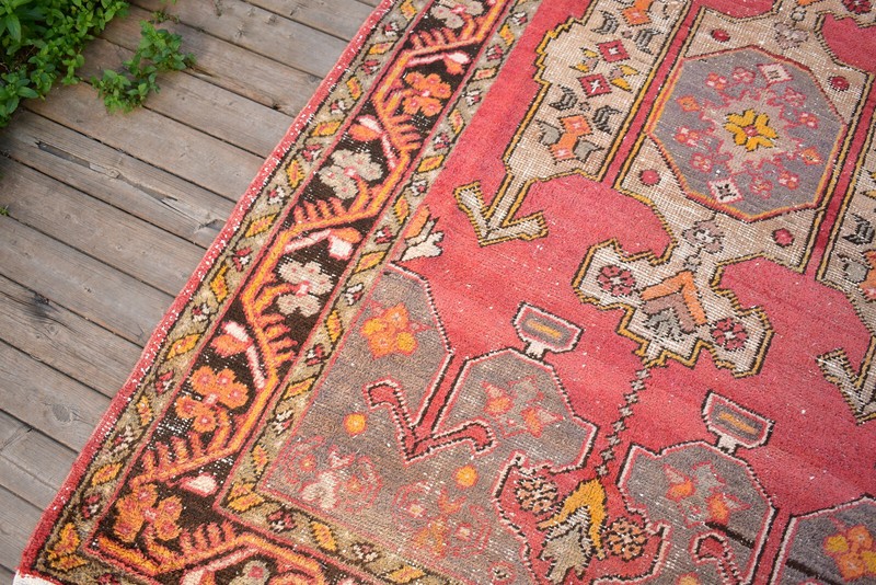 Turkish Rug 54''x89'' Vintage Light Muted Color 4x7 Rug Oushak Carpet 138x228cm gallery