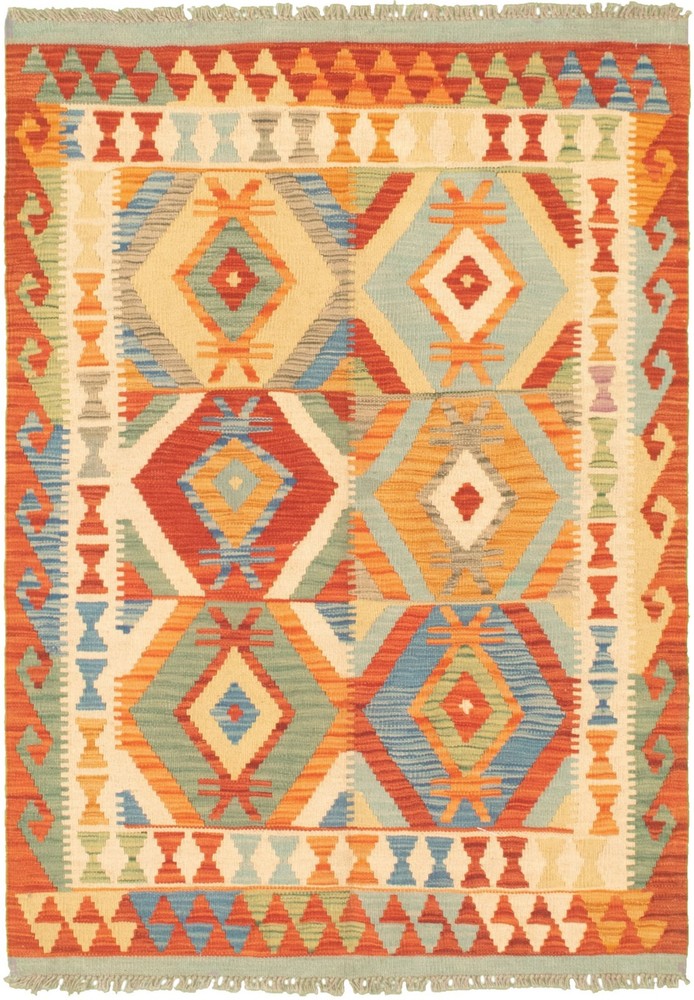 Vintage Hand Woven Area Rug 3'4" x 4'10" Traditional Wool Oriental Carpet