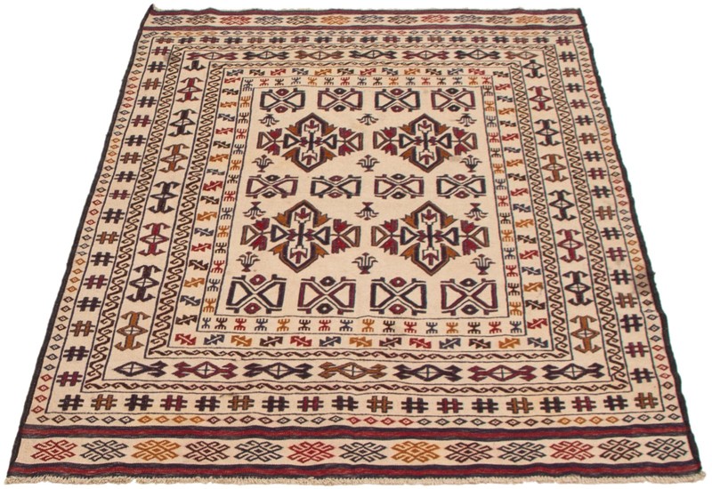 Vintage 4'3" x 6'2" Traditional Wool Hand Woven Oriental Area Rug gallery