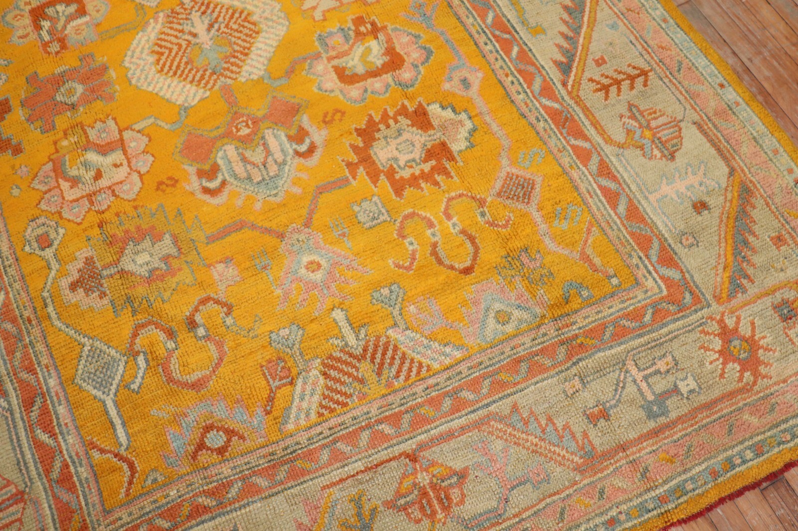 Antique Gorgeous Turkish Oushak Ushak Rug 7'1''x9'9'' gallery