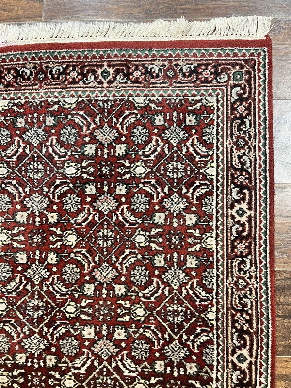 Oriental Runner Rug 2.7 x 8 Wool Handmade Vintage Hallway Carpet Red Black Mahi gallery