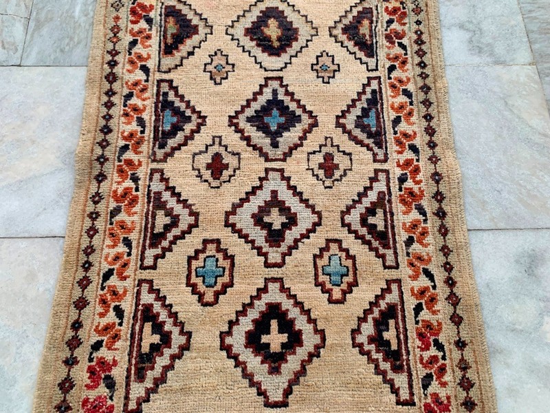 Vintage Afghan Taimani Rug Hand Knotted Bokhara Wool Area Rug 2x3 ft Free Ship gallery