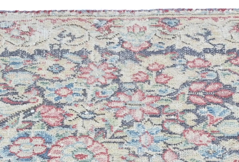 1'7X2'3 ft Semi-Antique Distressed Oriental Rug Muted Floral Entryway Carpet gallery
