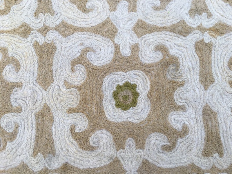 Vintage French Aubusson Style Area Rug Handmade Chain Stitch Wool Carpet 2x3 ft gallery