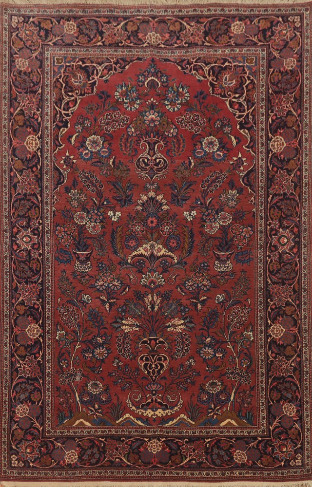 Vegetable Dye Masterpiece Traditional Rug 4x7 ft Wool 300 Knots Hand-knotted