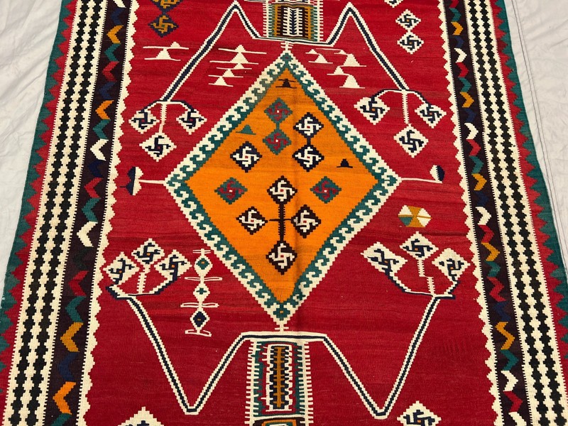 5x10COLLECTORS' ITEM Vintage Beautiful Natural Vegetable Dye Fine Woven Kazak Ru gallery