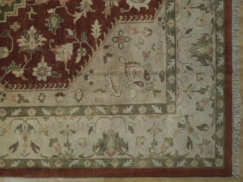 Ziglar Fire Brick Tone New Rug 8x10' (96 x 117 inches) Red Hand-Knotted Rug gallery