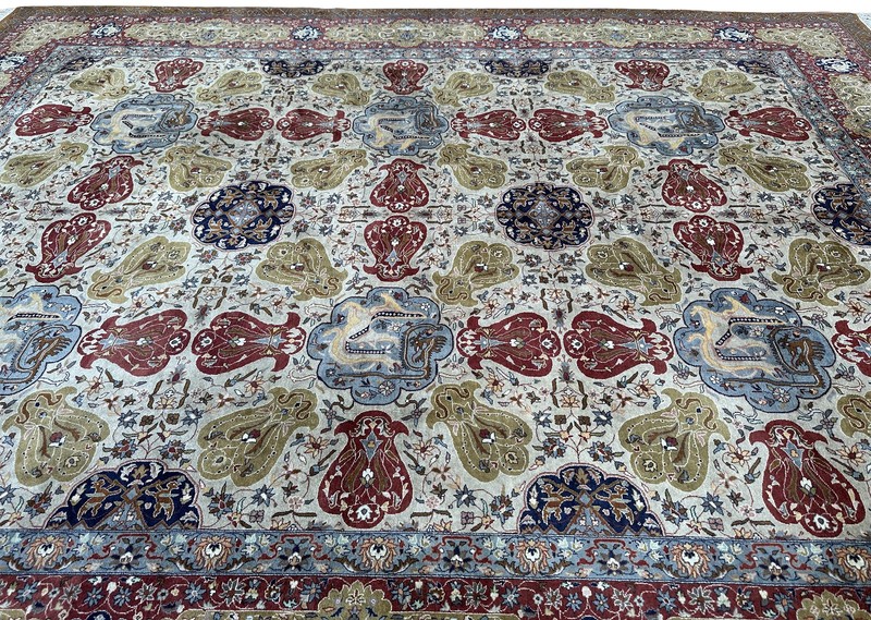 9X12 Rare Vintage Vase Dragon Rug Exceptional Hand Knotted 282cm x 373cm gallery