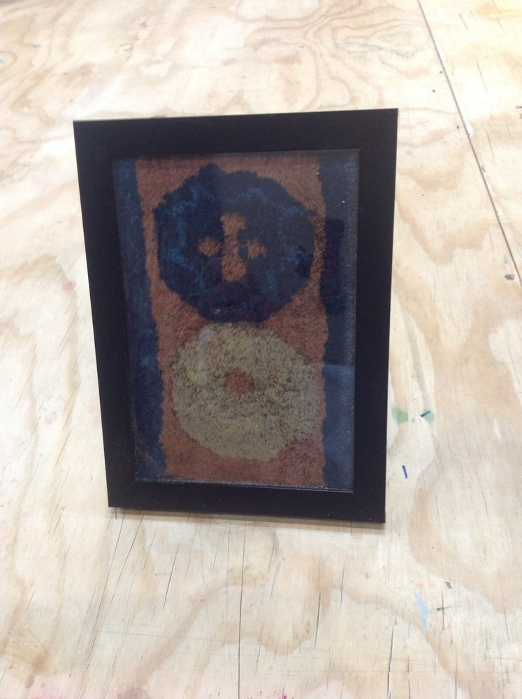 Medium Framed Chinese Hand Knotted Rug Remnant (5” X 7”)