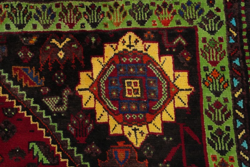 Vintage Wool Traditional Style Rug 4x6 ft Hand-knotted Geometric Nomadic Carpet gallery