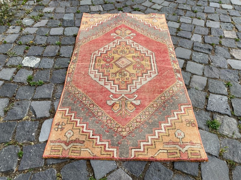 Area rug, Turkish rug, Vintage rug, Handmade rug, Wool rug Carpet 2,2 x 4,1 ft gallery