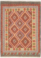 Vintage Hand Woven Area Rug 5’0″ x 6’9″ Traditional Wool Oriental Carpet