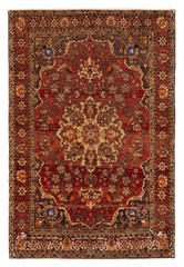 Vintage Traditional Hand-Knotted Area Rug 4’9″ x 6’11” Oriental Wool Carpet