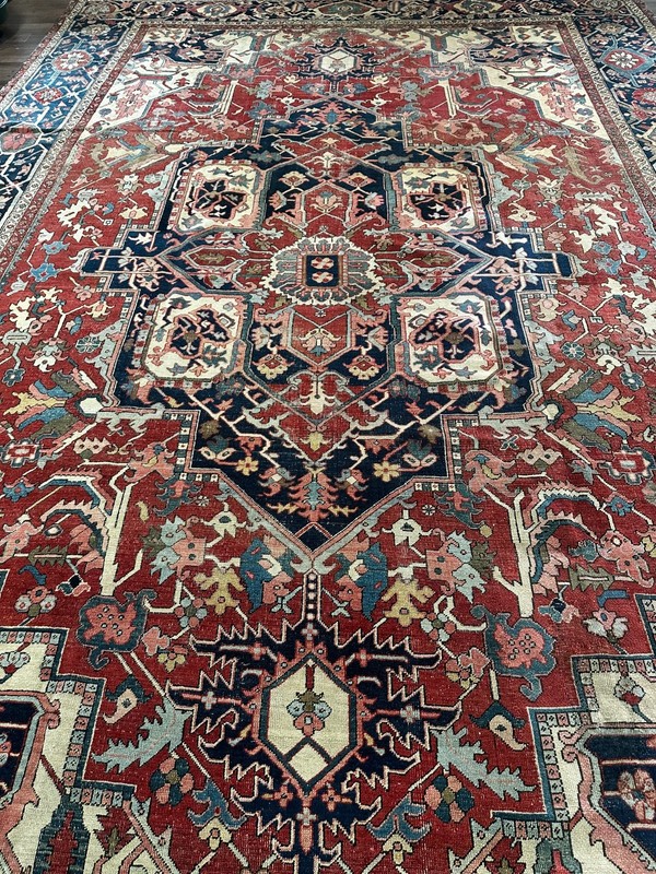 Antique 1910 Tribal Oriental Rug, Excellent Condition, Vegetable Dyes, 11x16 gallery
