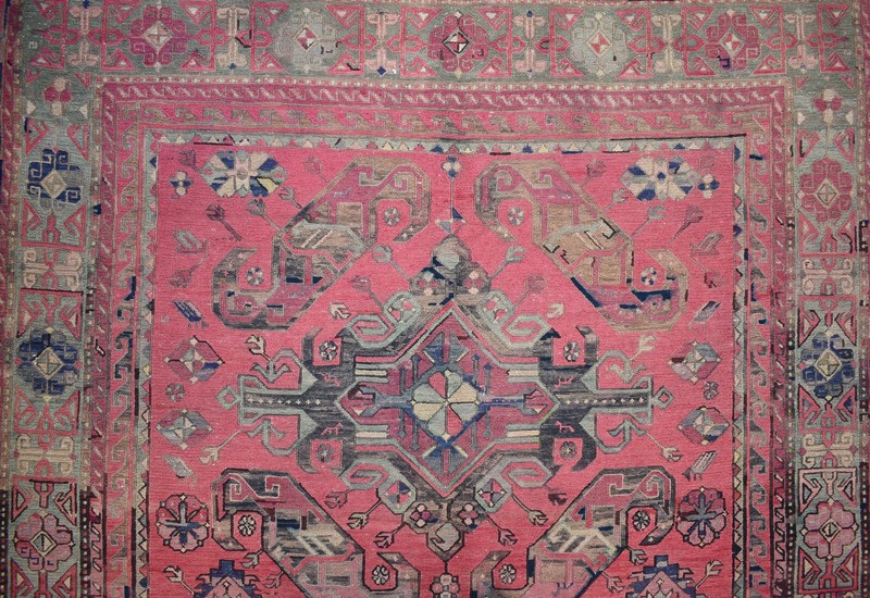 Caucasian Rug 5x13 Size Handwoven Antique Vintage Sumak Kilim 176x400cm Multi gallery