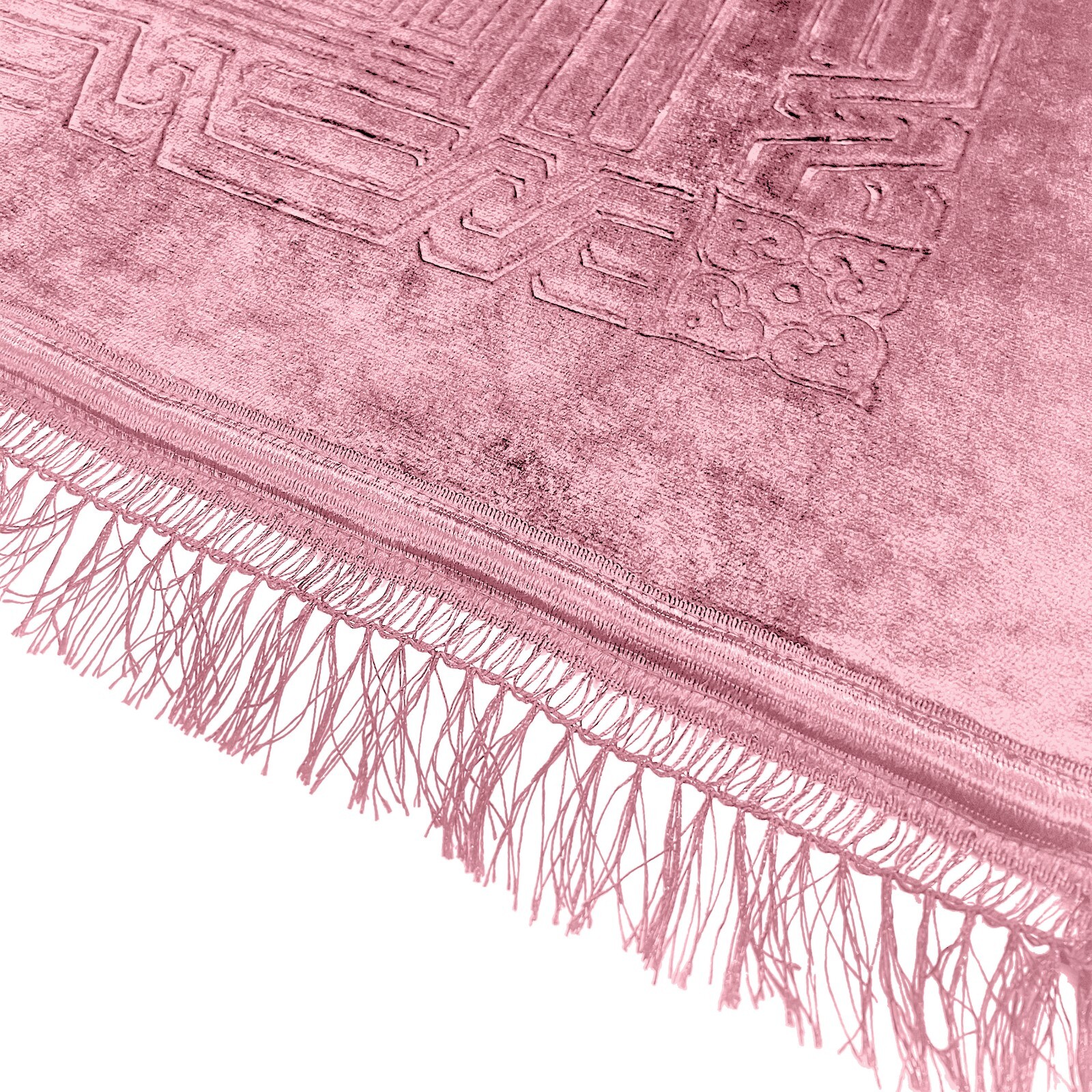 Two Islamic Prayer Rug Oversized Soft Thick Plush Musalla Mat Pink سجادة صلاة gallery