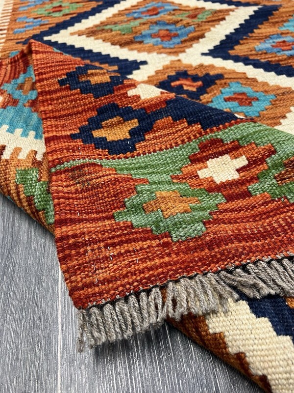 Vintage Kilim Traditional Hand Made Oriental Wool Kilim 5ftx3.2ft 147cmx99cm gallery