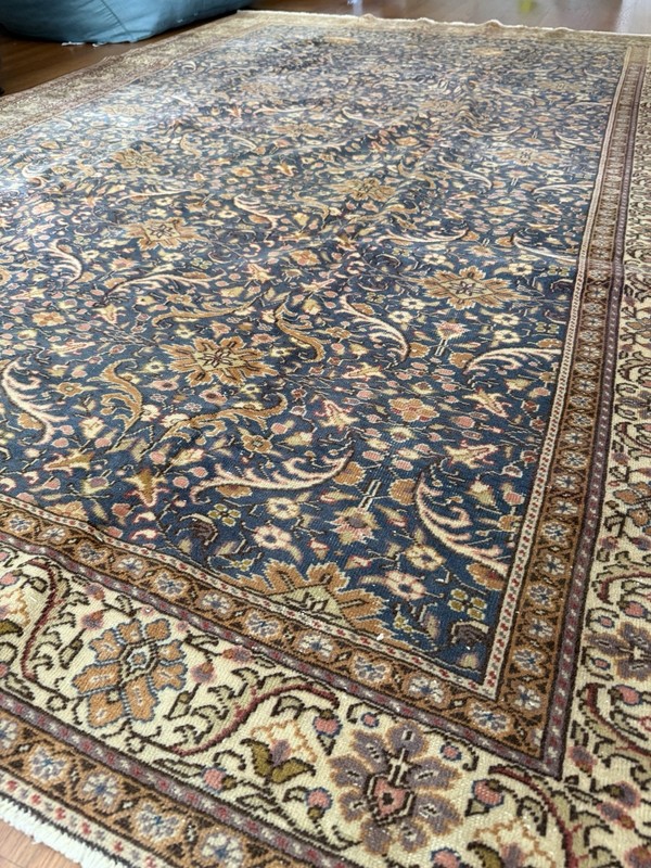 Antique Turkish Kayseri Bunyan Rug 6.5x10 ft Handwoven Wool Oriental Carpet gallery