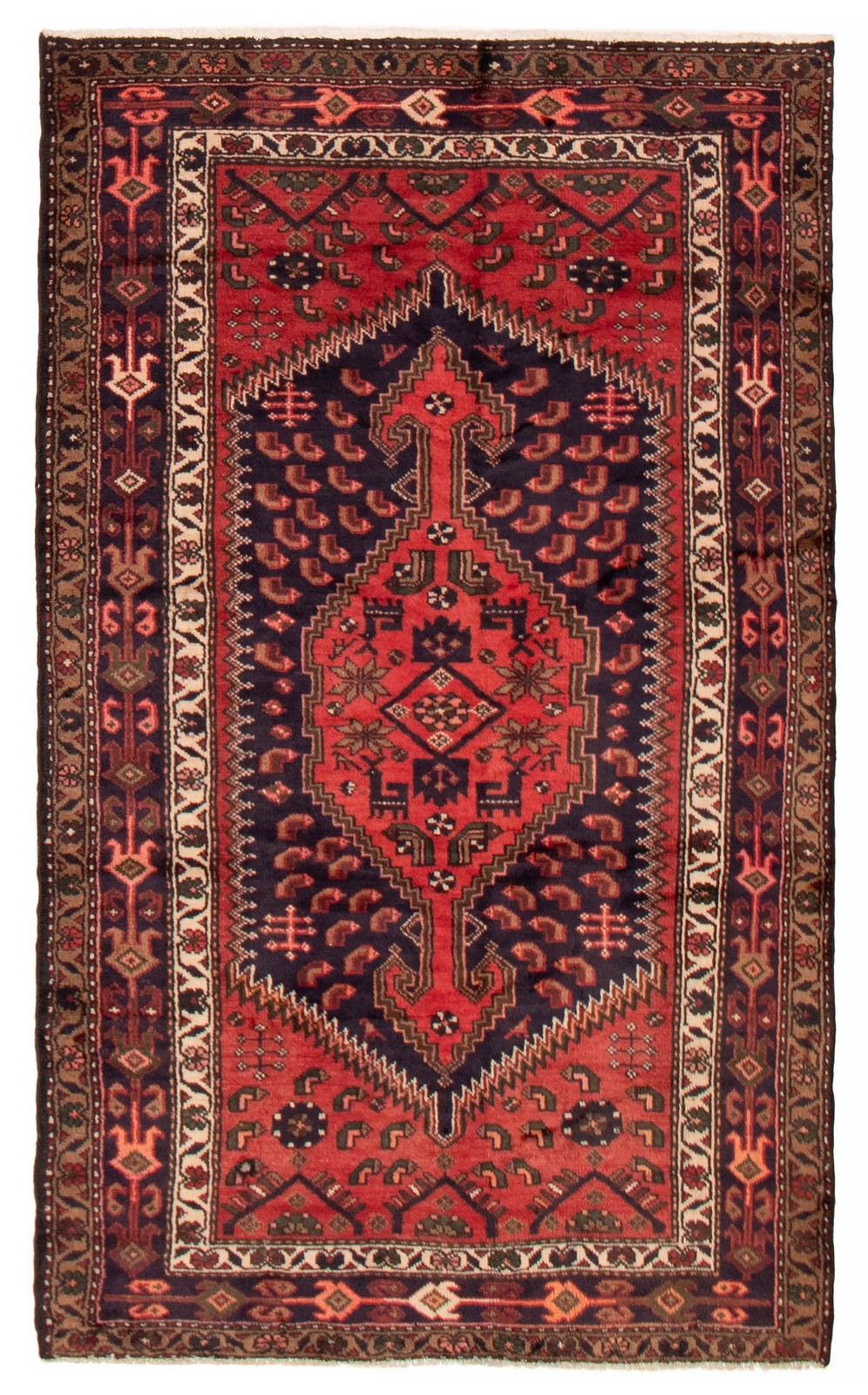 Vintage 4'6" x 7'5" Traditional Hand Knotted Vegetable Dye Wool Area Rug gallery