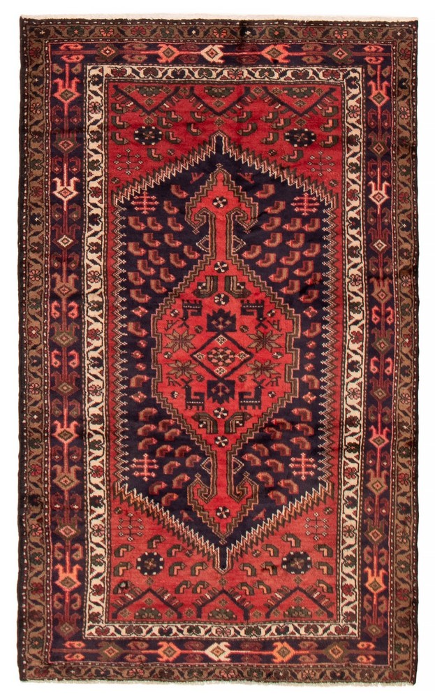 Vintage 4'6" x 7'5" Traditional Hand Knotted Vegetable Dye Wool Area Rug
