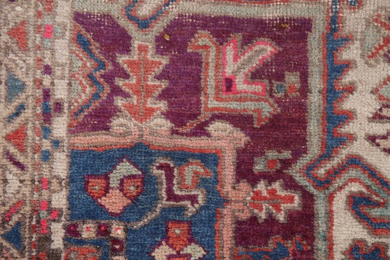 Antique Heriz Geometric Traditional Oriental Area Rug Hand-knotted Wool 5x10 ft gallery