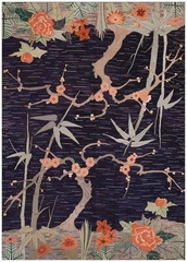 9×12 Vintage Art Deco Multicolor Wool Area Rug 1930