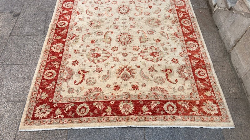 5'7' X 8'1'' Vintage Carpet Natural Village Rug Handmade Rug.SKU:U1755 gallery