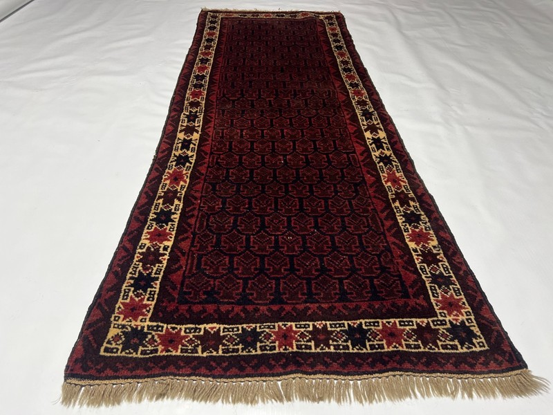 2'3 x 6'0 ft Vintage Turkish Tribal Hand Knotted Wool Rug Geometric Nomadic Rug gallery