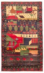 Vintage Traditional Hand-Knotted Area Rug 3’8″ x 6’3″ Oriental Wool Carpet