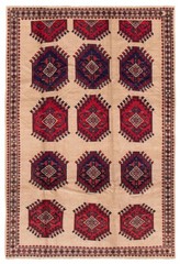 Vintage 6’7″ x 9’9″ Traditional Hand Knotted Vegetable Dye Wool Area Rug