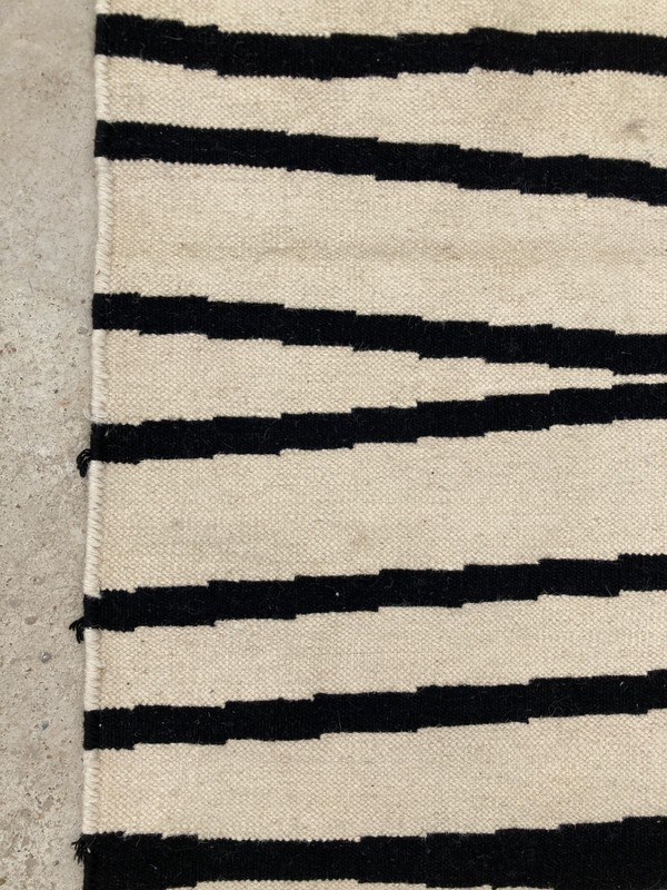Vintage Traditional Handmade Beautiful Lvory Kilim Floor Rug Carpet 166x70 cm gallery