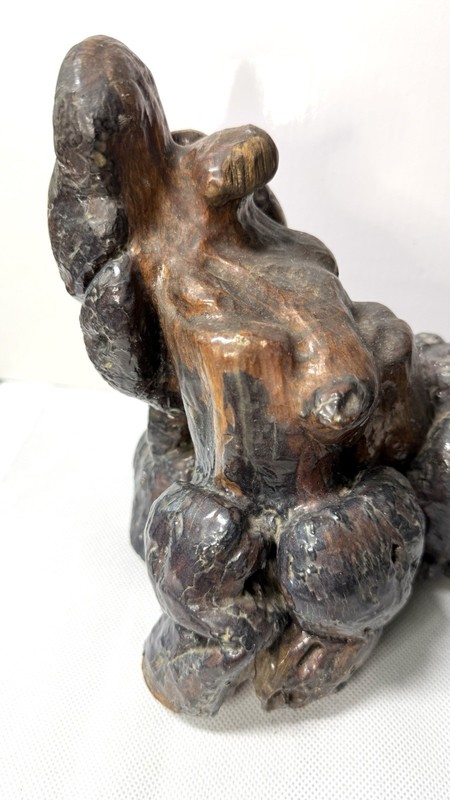 Beautiful Vintage Natural Burl Wood Sculpture 7.5”x7”x6” gallery