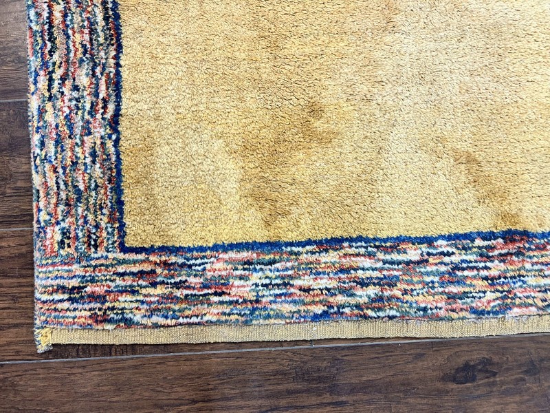 Indo Gabbeh Rug 3.7 x 5, Tribal Rug, Boho Rug, Wool Handmade Carpet gallery