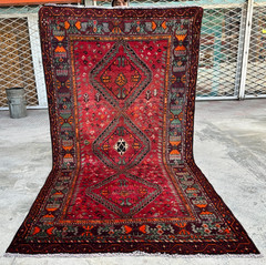 Semi Antique Caucasian Tribal Rug 5×9 Star Kazak Style Wool Living Room Runner