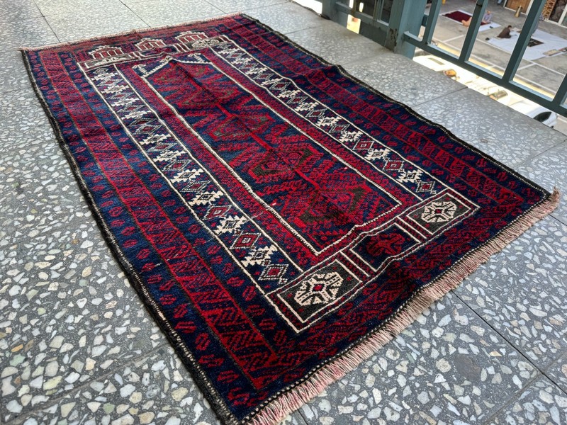 3x4 ft Antique Afghan Hand Knotted Area Rug Traditional Turkmen Oriental Carpet gallery