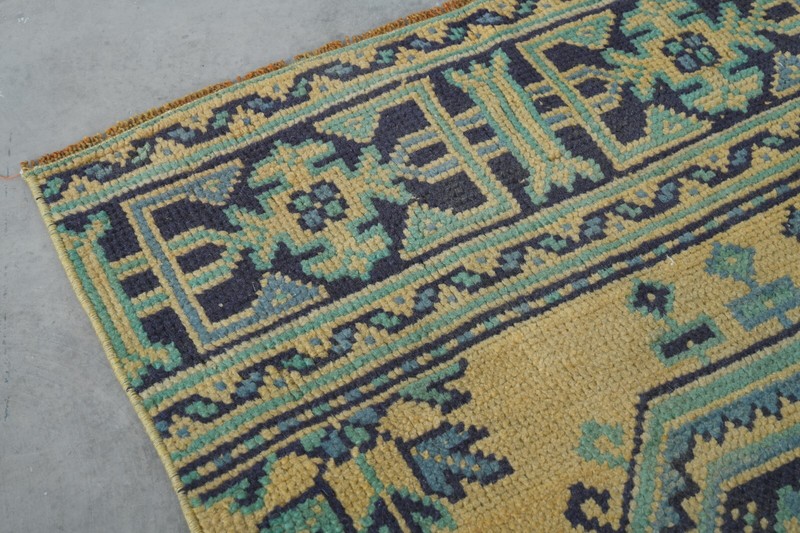 Turkish Rug Runner Hand-Knotted Carpet Vintage Runner Oushak Rug 3x12 ft,691 gallery