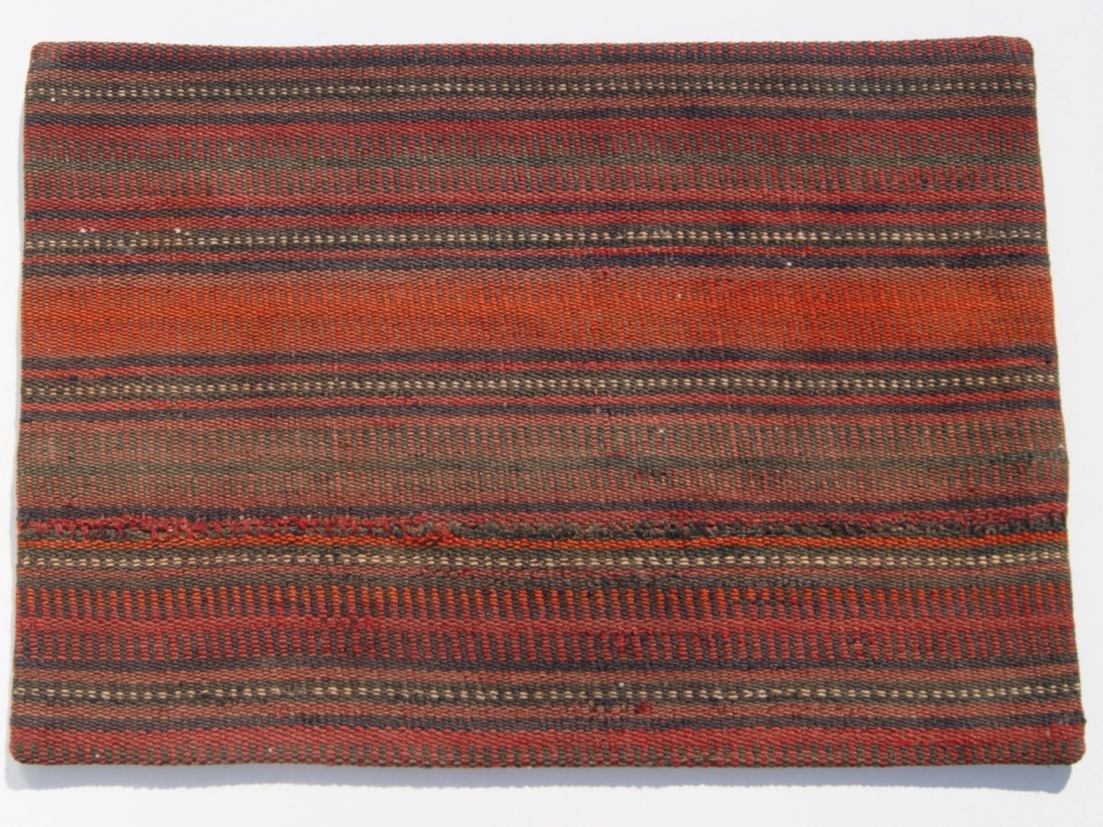 20"x14" SOFA KURDISH KELIM PILLOW COVER WOOL RECTANGLE HAND WOVEN RED AREA RUGS gallery