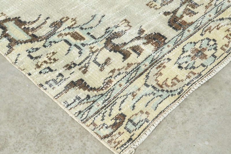 3x10 Turkish Antique Runner Rug Anatolian Hand-Knotted Vintage Oushak Carpet,113 gallery