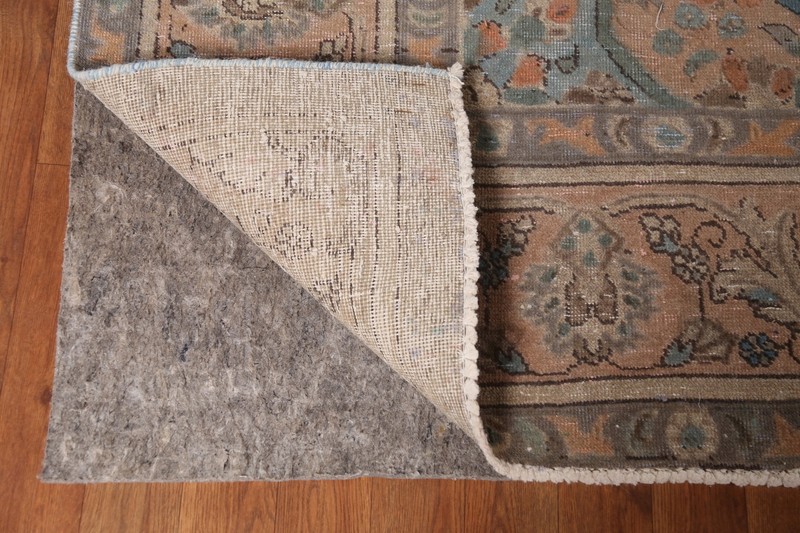 Floral Sage Green Handmade Tebriz Semi-Antique Rug 10x13 Wool Living Room Carpet gallery