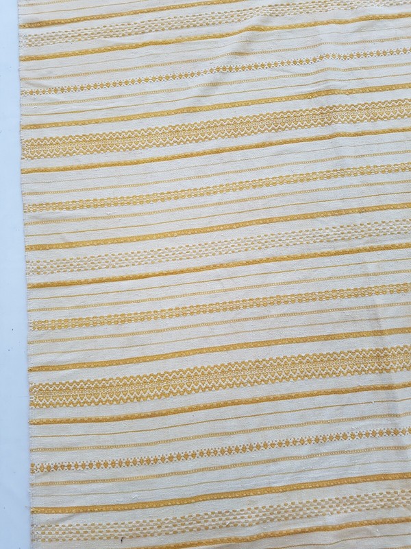 Vintage Handmade Geometric Striped Traditional Wool Kilim Rug 250x164 cm gallery