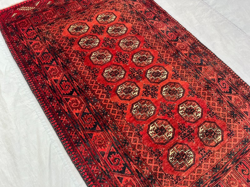 3'6 x 6 ft Vintage Turkmen Tekke Ersari Hand Knotted Wool Tribal Kitchen Rug gallery