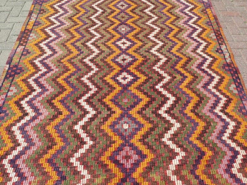 Home Decor, Area Rugs, Handmade Floor Carpet Turkish Kilim Wool Teppich 72"X112" gallery
