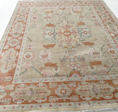 Muted Beige Hand Knotted Gift Oushak Rugs 8×11 9×12 10×14 12×15 Vintage Area Rug