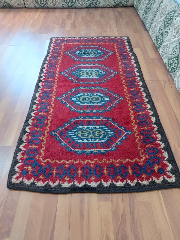 Antique red drgon Tibetan Monastery Rug Handmade 1850 Runner Rug Unique Rug gallery