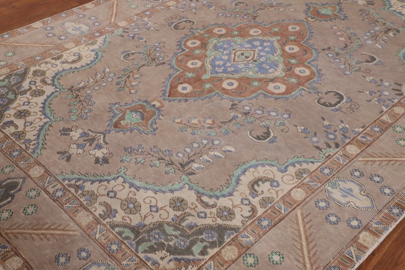 Overdyed Wool Brown Area Rug 6x9 Vintage Traditional Hand-knotted Room Size Rug gallery