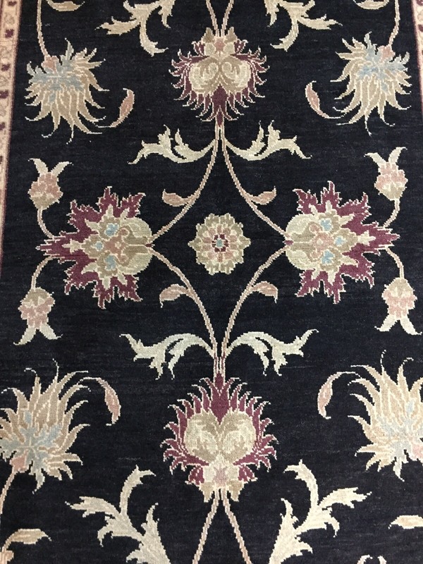 Sale Beautiful Hand Knotted Vintage Tribal Area Rug Mahal Carpet Black 5’4”x7’8” gallery