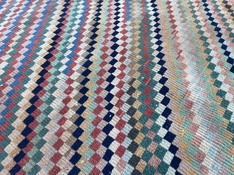 Bohemian Area Rug Handmade Wool Rug Turkish Vintage Traditional Rug 3,3 x 4,7 ft gallery