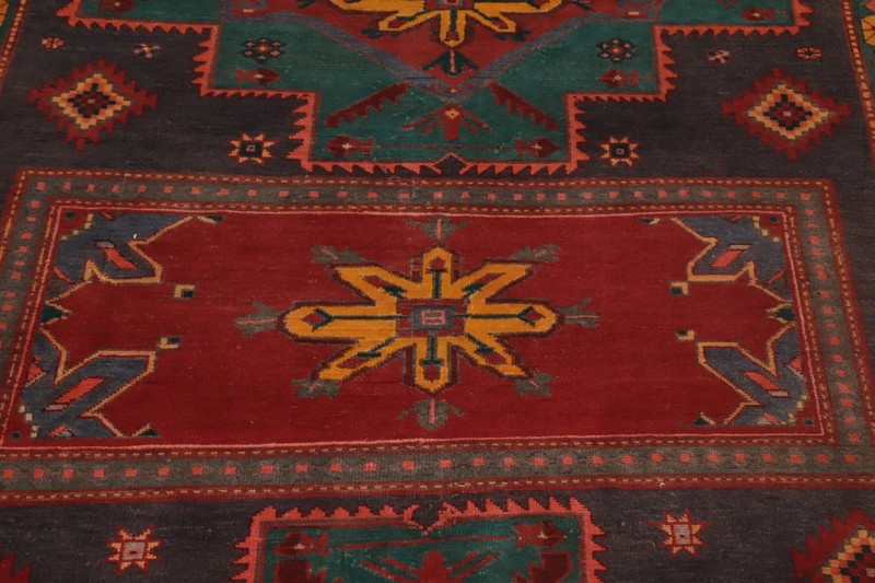 Geometric Traditional Style Area Rug 5x10 ft Hand-knotted Wool Vintage Carpet gallery